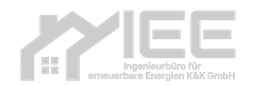 Monochromes IEC-Hauslogo mit Energietechnik-Claim