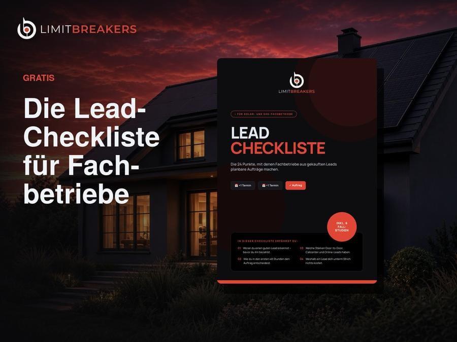 Die Lead-Checkliste für Fachbetriebe